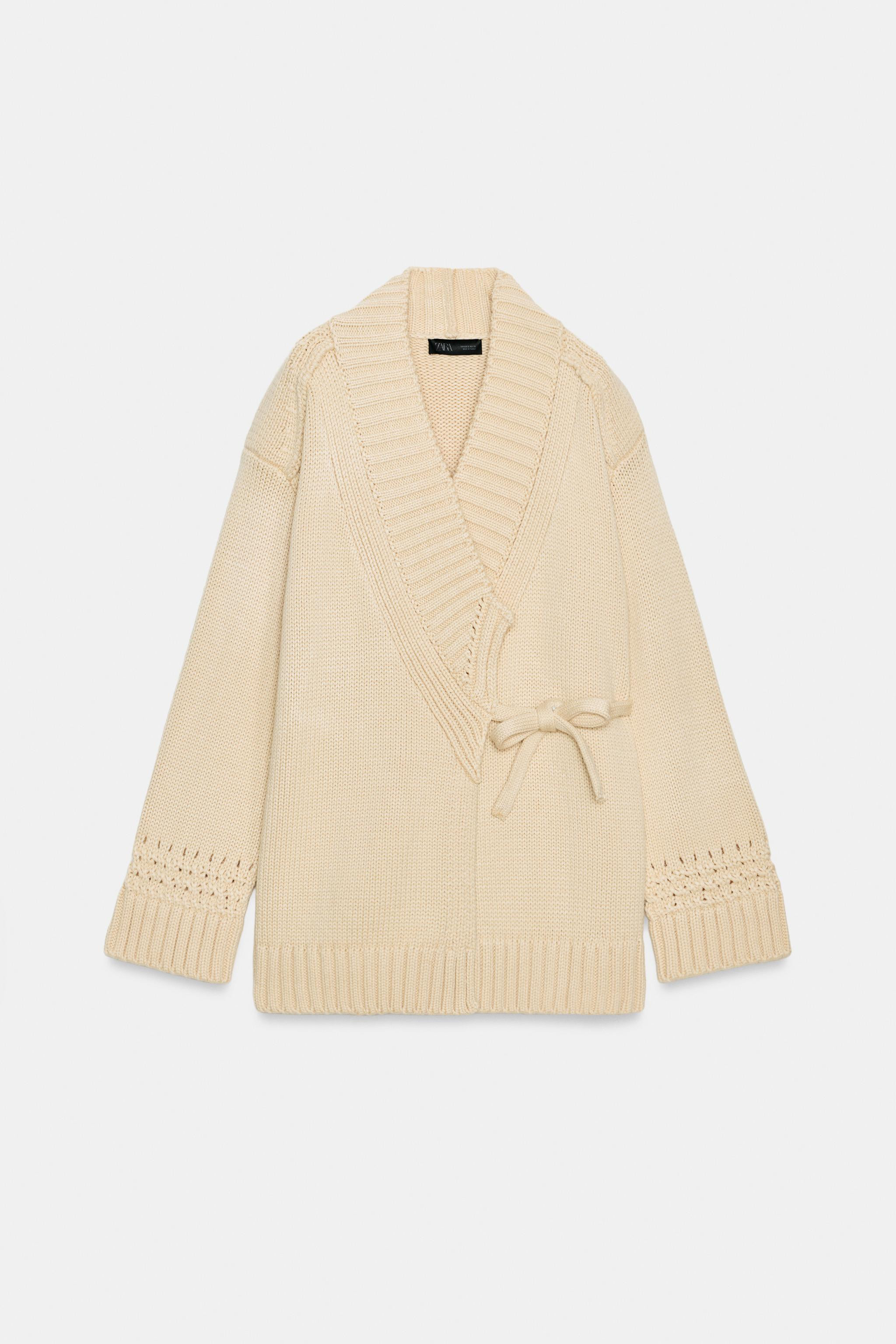 KNIT KIMONO WRAP JACKET | Zara US
