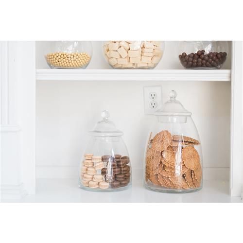 Donny Modern Classic Clear Glass Jar - Large | Kathy Kuo Home