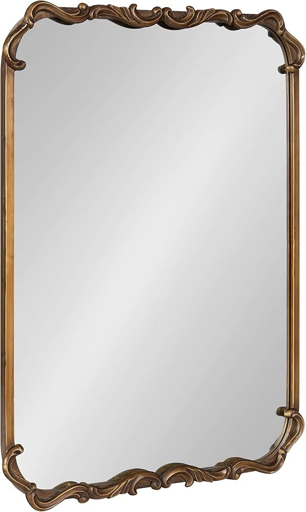 Kate and Laurel Brazelton Rounded Rectangle Ornate Traditional Mirror, 20 x 27, Gold, Ornamental ... | Amazon (US)