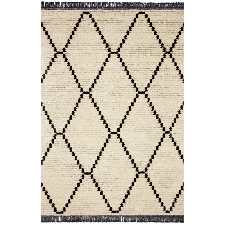 Chris Loves Julia x Loloi Alice Geometric Cream/Charcoal Area Rug | Wayfair Professional