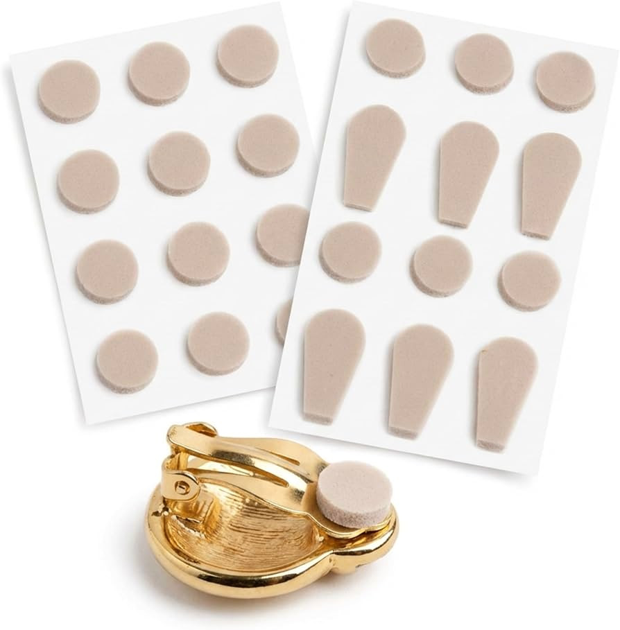Clip on Earring Pads | Adhesive Paddle and Dot Foam | 3 Pairs | Go Betweens | E'arrs | Amazon (US)