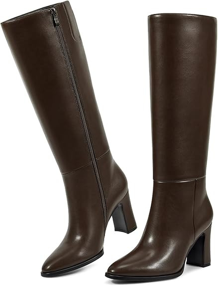 wetkiss Women’s Knee High Boots Platform Chunky Block Heel Riding Tall Boots Knee High Square T... | Amazon (US)