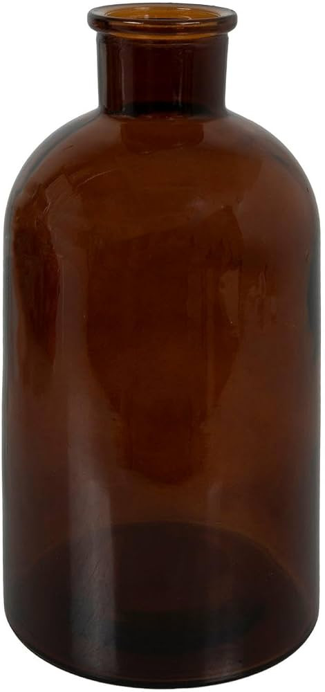 Hobby Lobby Amber Glass Bottle Vase, Small, 9 Inch | Amazon (US)