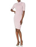 GUESS Women's Short Sleeve Essential Mock Neck Allison Rib Dress, New Dawn Pink, Medium | Amazon (US)