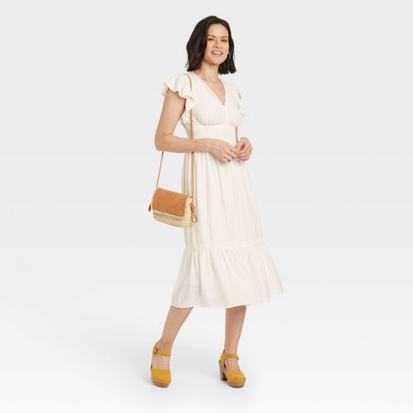 Women's Flutter Sleeve Dress - Knox Rose™ White | Target