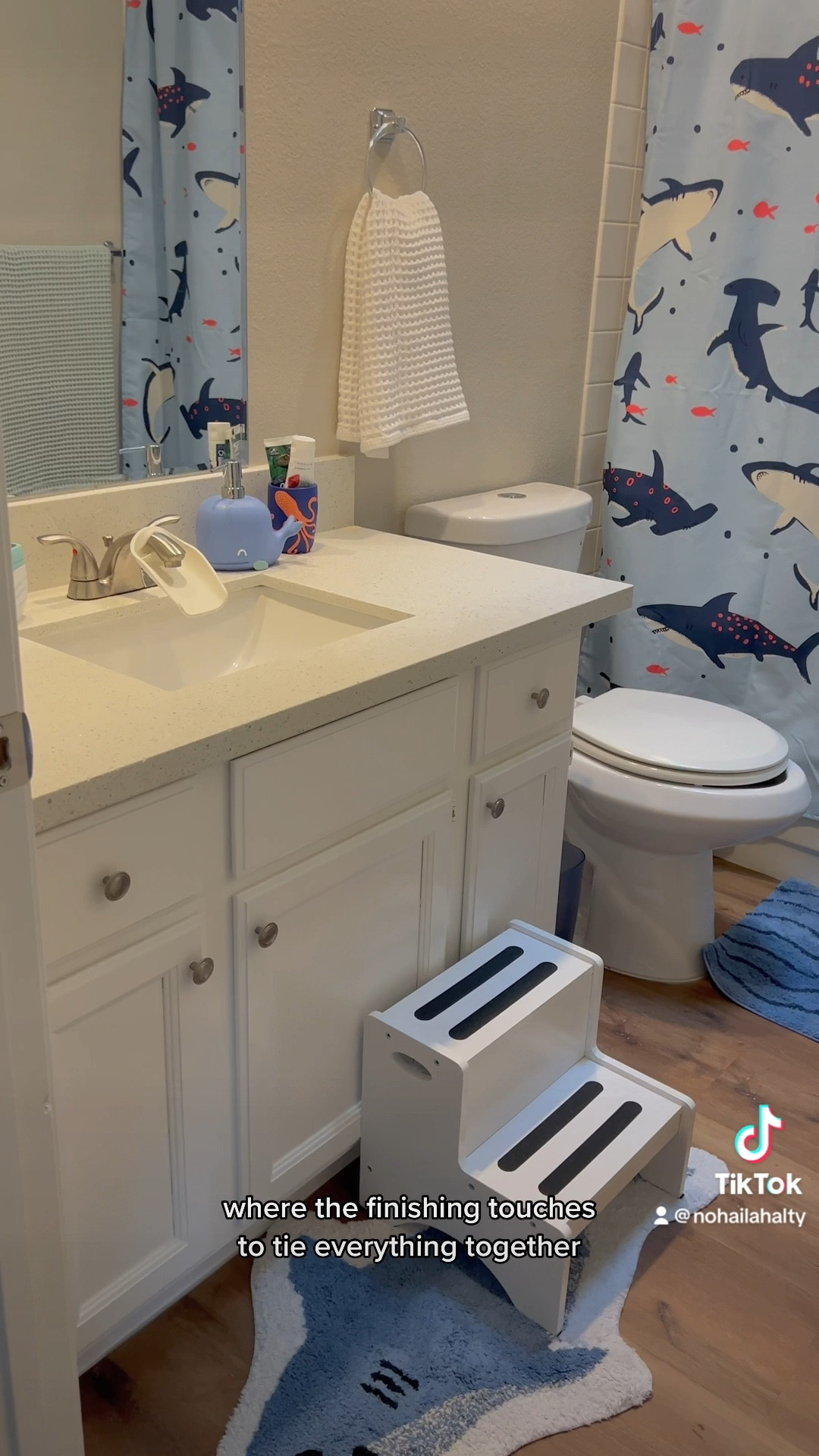 Toddler Bathroom 💙🦈🫧

#LTKhome #LTKkids #LTKbaby