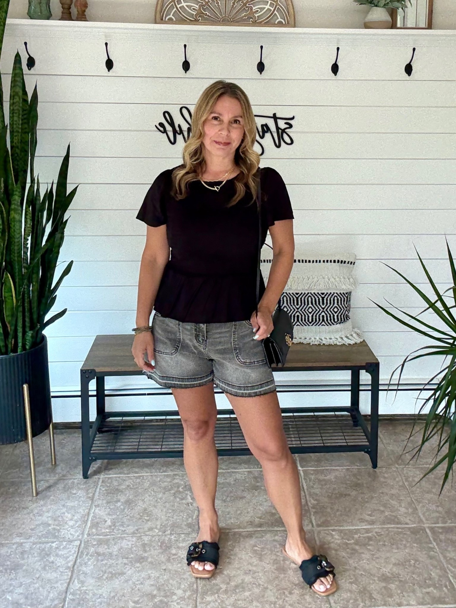 Summer outfits I’m wearing a medium in the denim shorts which are stretchy and shared similar tops

#LTKootd #LTKOver40 #LTKPetite
