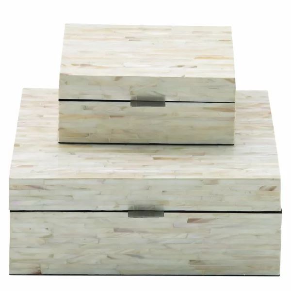 Marea 2 Piece Mother of Pearl Inlay Decorative Box Set | Wayfair North America