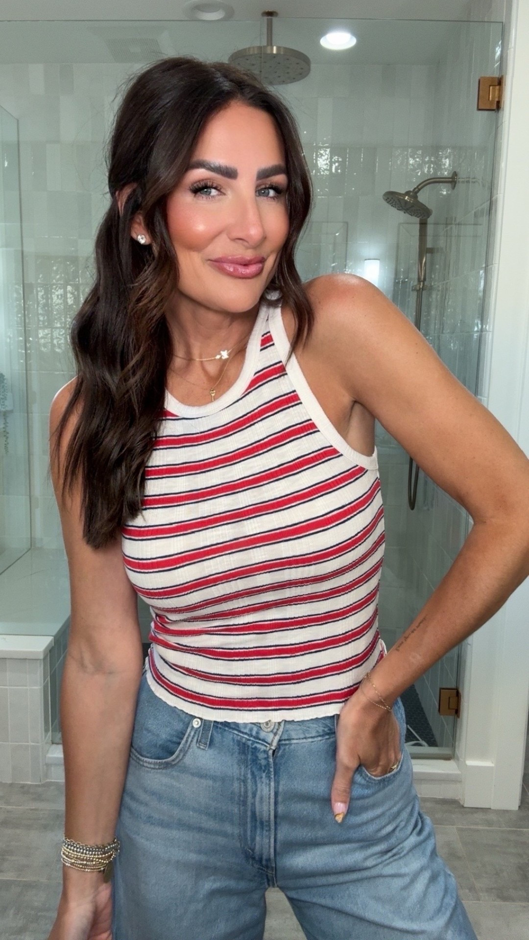 Target Tuesday | red white and blue striped tank | size small 

#LTKFindsUnder50 #LTKStyleTip #LTKFindsUnder100