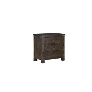 Magnussen Pine Hill 3 Drawer Nightstand in Rustic Pine | Cymax