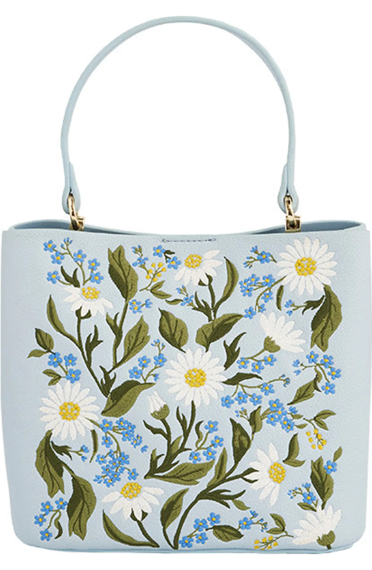 Fable England Emma Forget Me Not Embroidered Bucket Bag | Nordstrom | Nordstrom
