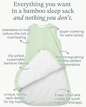 Supersoft Sleep Sack 1.0 TOG, Premium Bamboo Viscose Baby Sleeping Bag 2-Way Zipper Sleep Sack Ba... | Amazon (US)
