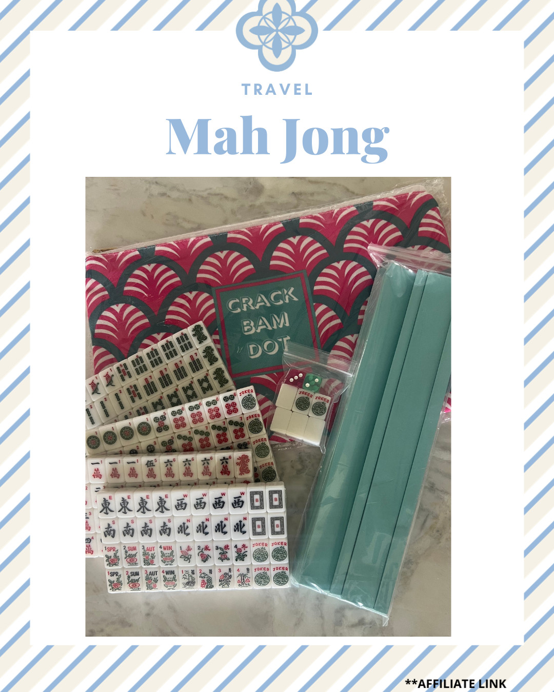 This mini travel MahJong set is just the cutest and is headed on Spring Break for some family game nights! 

 

#LTKFamily #LTKTravel #LTKFindsUnder100