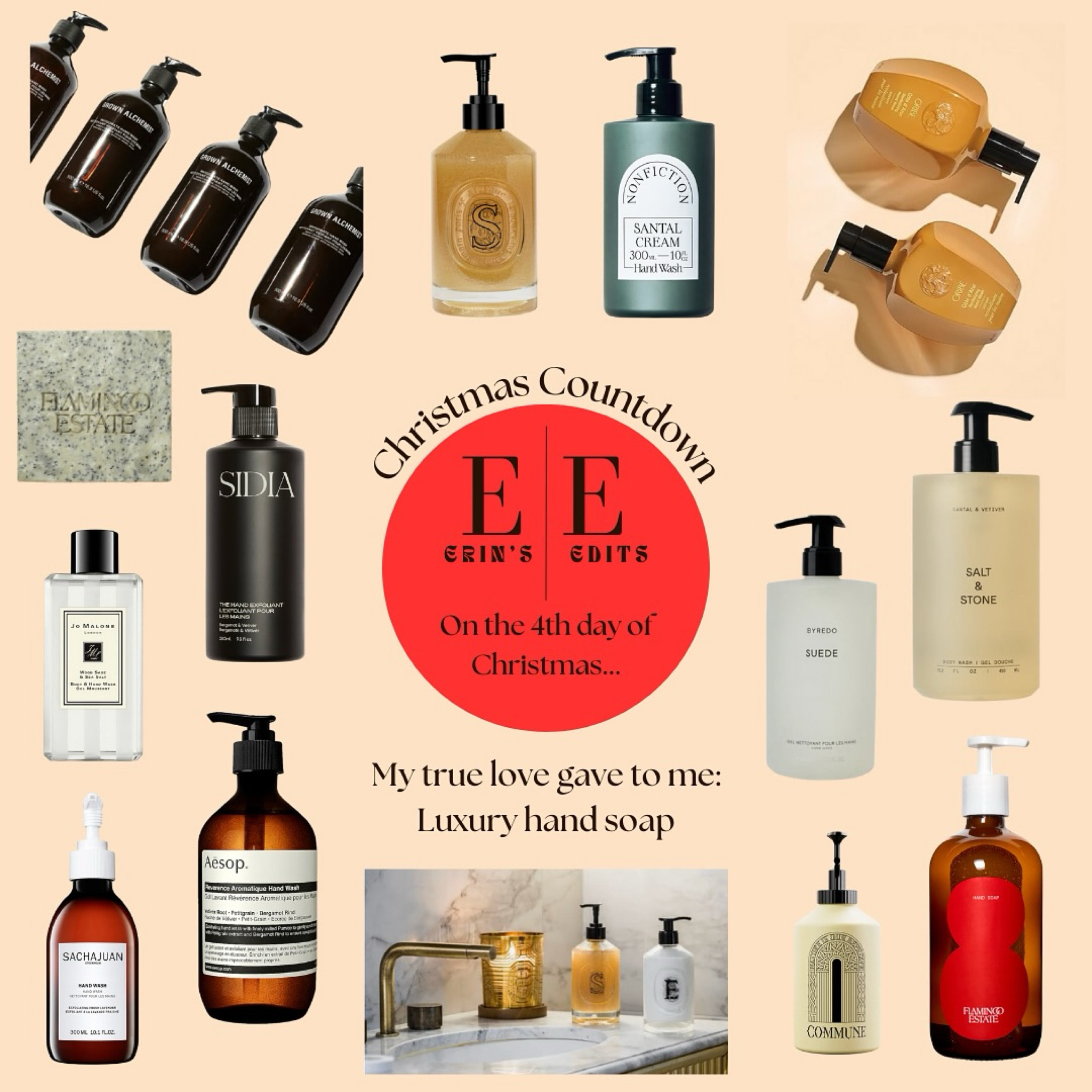 December 4th ⭐️ 

I have a small obsession with luxury hand soap. Maybe because it’s an ‘affordable’ luxury, maybe because I love being transported away for a small moment to another place every time I wash my hands or maybe I just spent too much time in showrooms and hotels when I was a buyer.

Whatever the reason IYKYK. There are 2 types of people in the world. Those with Aesop and Byredo in their guest toilets, and those with Softsoap.

If you are a hand soap snob like me, then you will love this edit. Now linked on my @shop.ltk 🧼

#LTKHoliday #LTKGiftGuide #LTKFindsUnder100