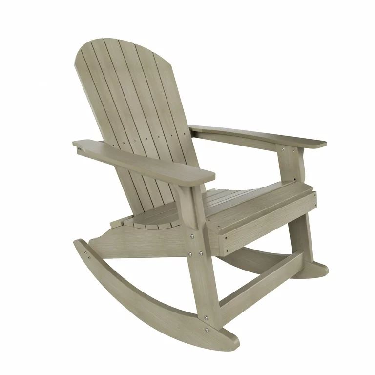 Costaelm Florence HDPE Adirondack Rocking Chair, Weathered Gray | Walmart (US)