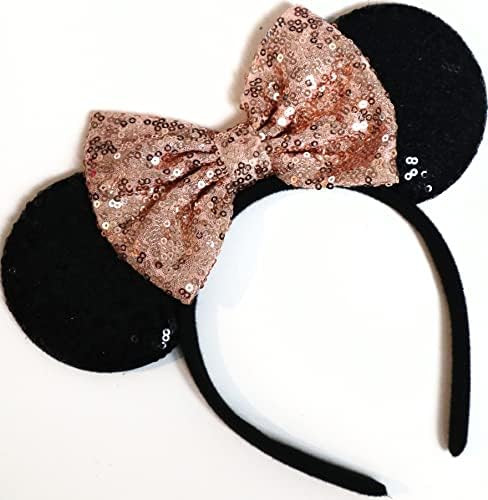 CLGIFT Rose gold Minnie Ears, Iridescent Minnie Ears, Silver gold blue minnie ears, Rainbow Spark... | Amazon (US)