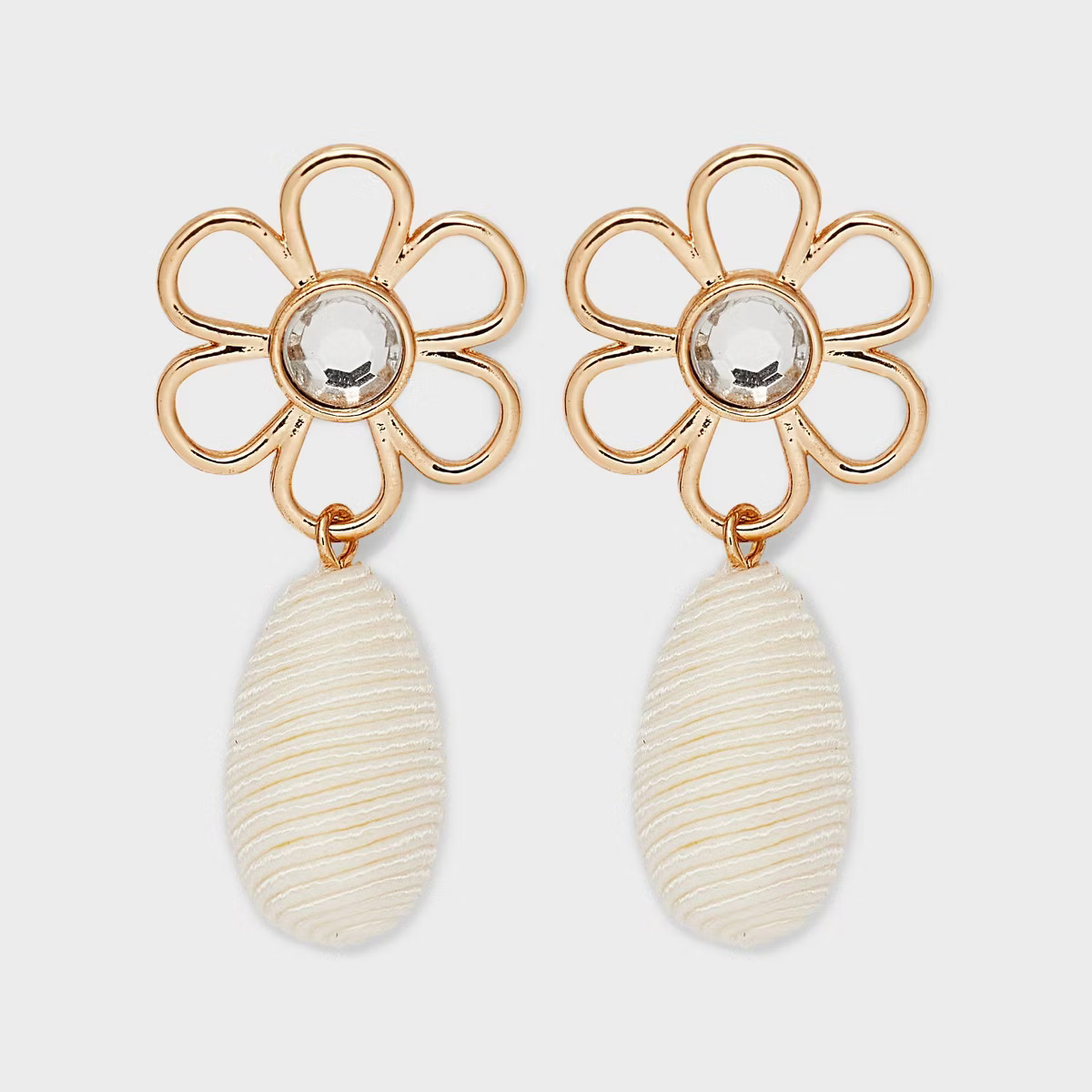 SUGARFIX by BaubleBar Threaded Flower Statement Drop Earrings | Target