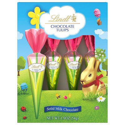 Lindt Easter Solid Milk Candy Tulips Chocolate - 1.9oz/4ct | Target
