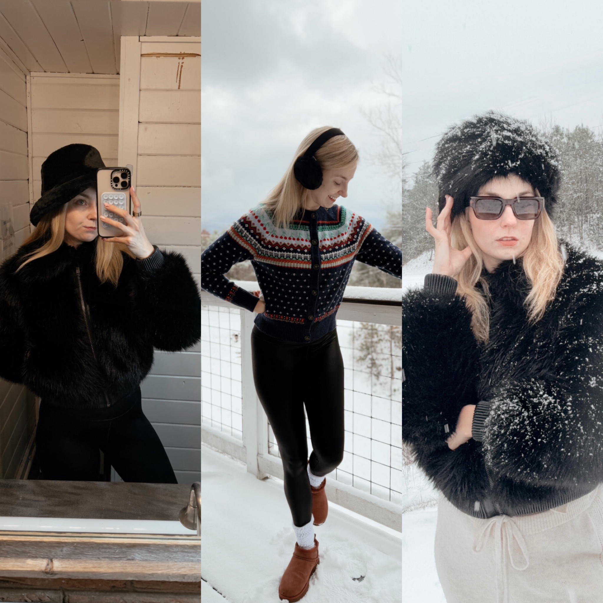 My favorite winter accessories from @amazon ! Fuzzy bucket hat, Russian Cossack and earmuffs #ad #founditonamazon
Fur hat, faux fur hat, snow day, ski days, apres ski fashion, ski trip, winter fashion 

#LTKTravel #LTKStyleTip #LTKSeasonal