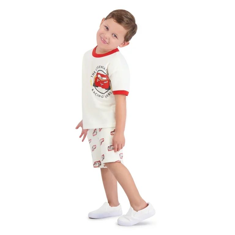 Cars Toddler Boys Short Sleeve T-Shirt and Shorts Set, 2-Piece, Sizes 12M-5T | Walmart (US)