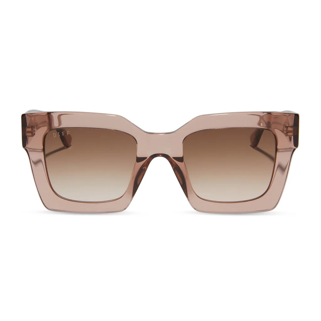 DANI - ROSE STONE + TAUPE ROSE GRADIENT SUNGLASSES | DIFF Eyewear