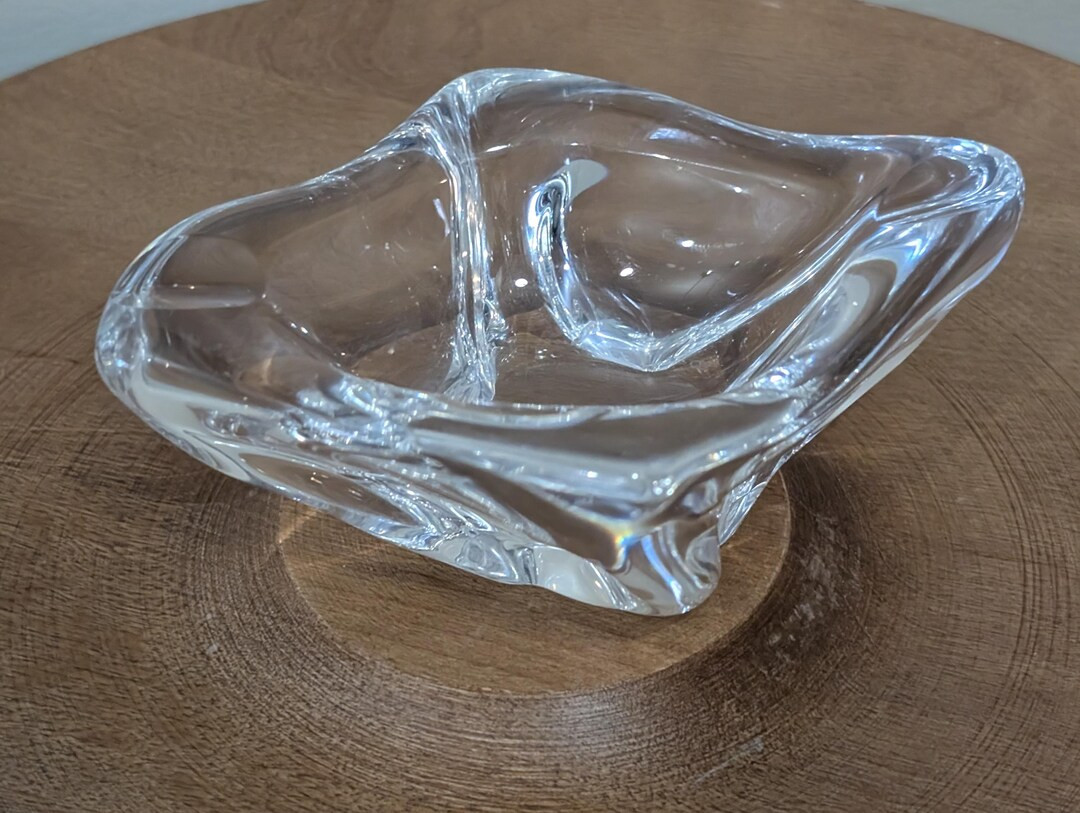 Daum French Clear Art Glass Crystal Ashtray Bowl - Etsy | Etsy (US)