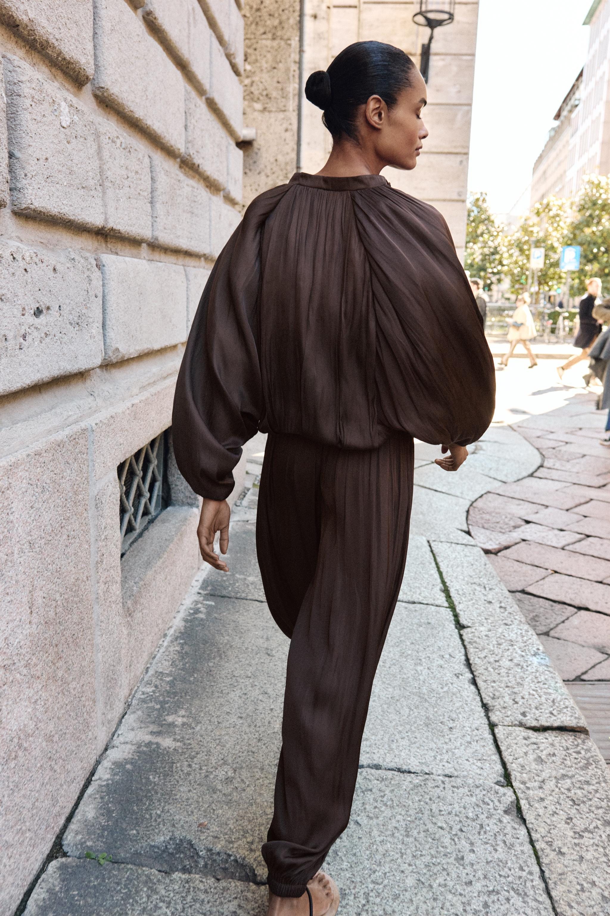 SATIN BALLOON BOMBER JACKET | Zara US