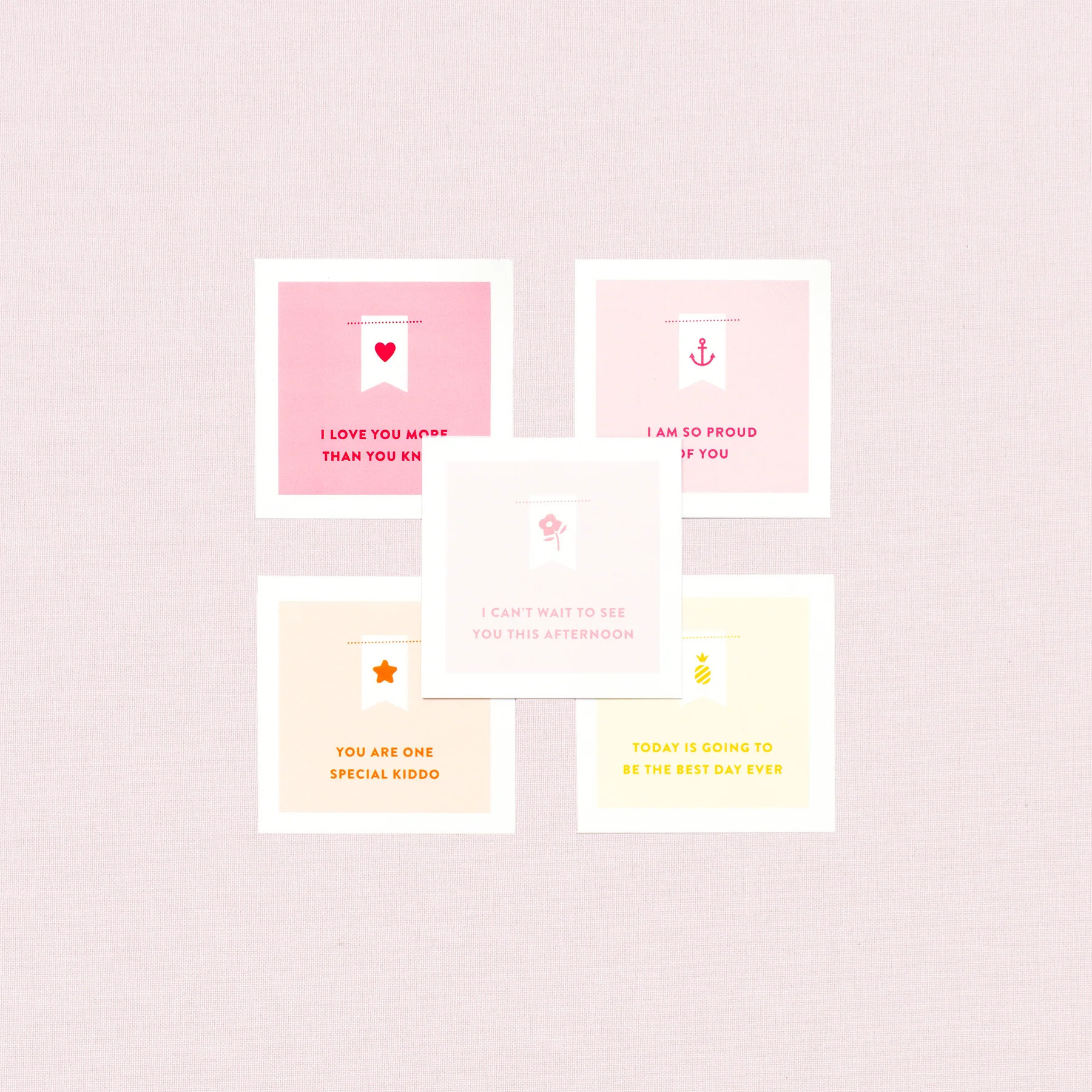 Lunchbox Note Set, Pink | Simplified