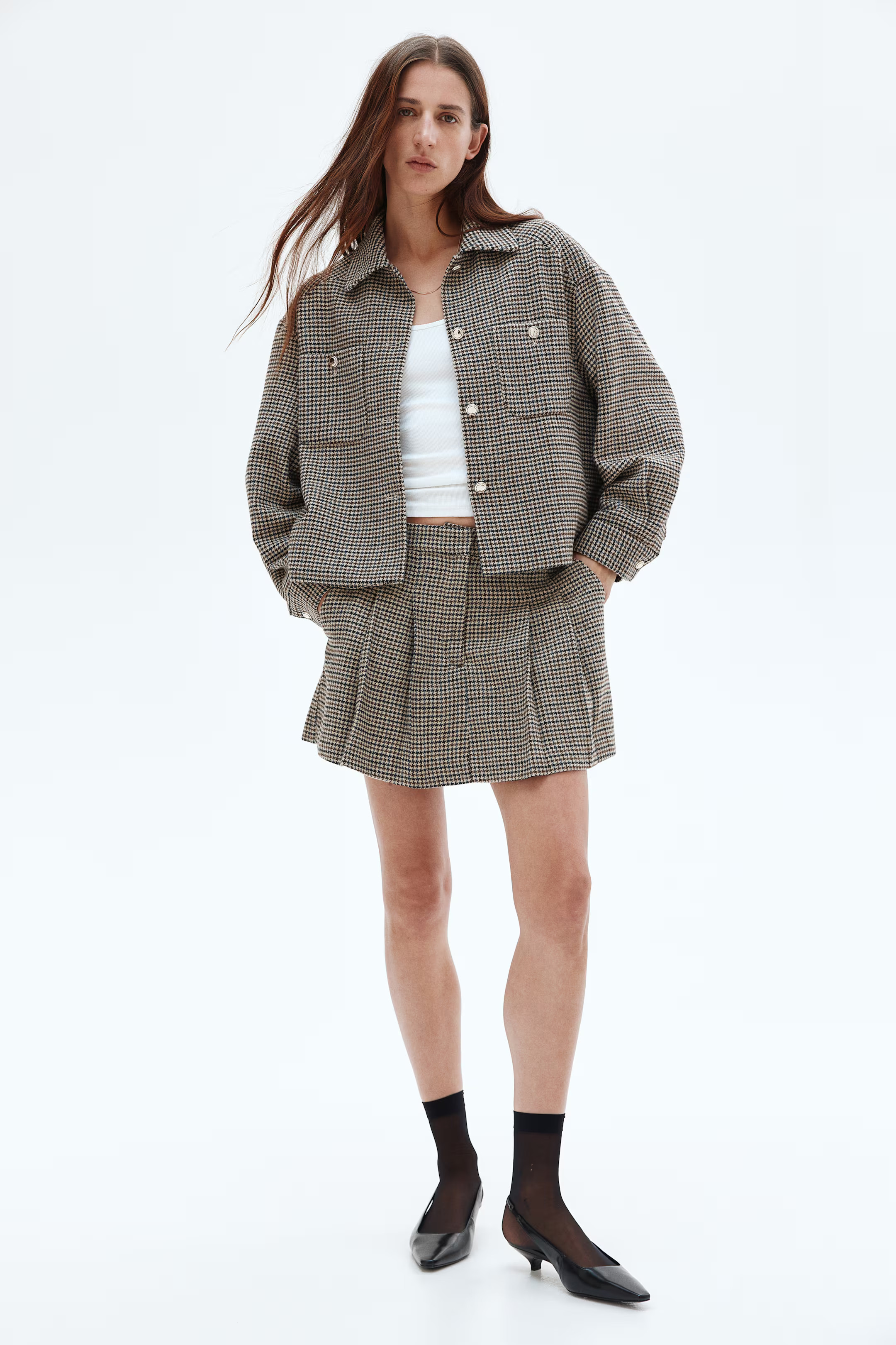 Pleated skort | H&M (UK, MY, IN, SG, PH, TW, HK)