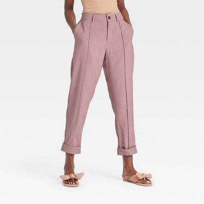 Women's High-Rise Slim Straight Leg Pintuck Ankle Pants - A New Day™ | Target