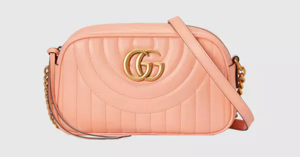 Gucci GG Marmont Camera Bag Matelasse Small Pink - US