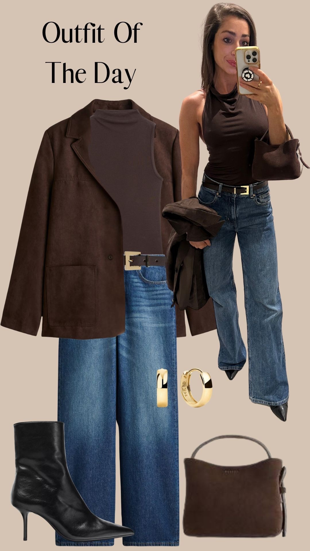 OOTD: H&M blazer, Massimo Dutti top, H&M jeans, Zara boots, H&M belt, Arket bag, Mejuri earrings #LTKFashionMonth

#LTKshoes #LTKstyletip