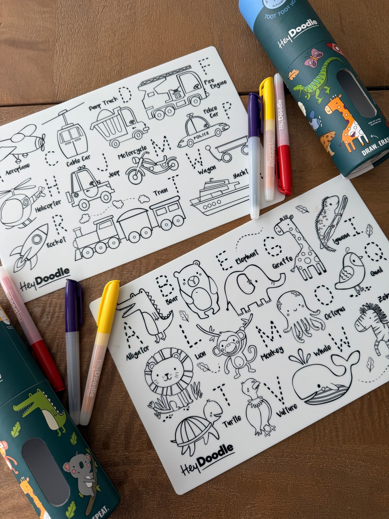 Silicone coloring mats that you can wipe clean! Toddler activites for the win! 