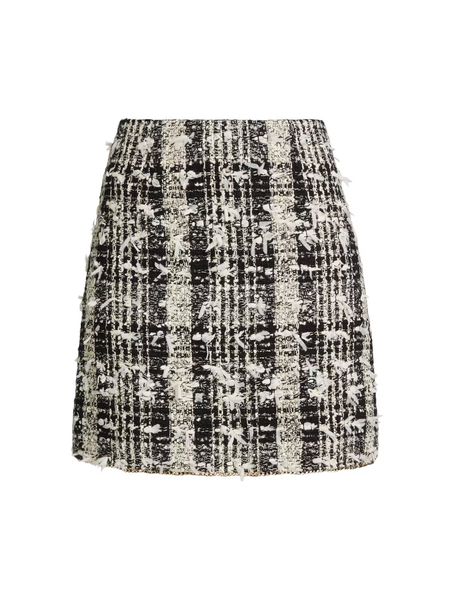 Dune Plaid Tweed Miniskirt | Saks Fifth Avenue