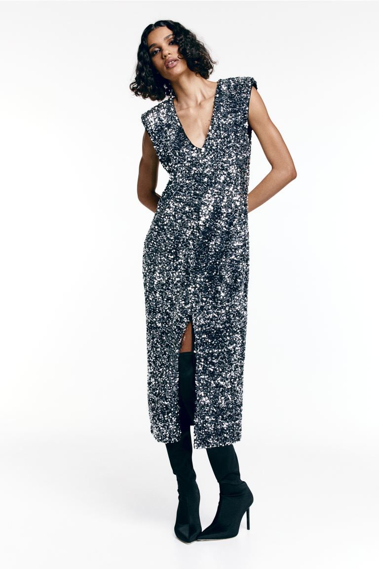 Sequined Slit-hem Dress | H&M (US + CA)