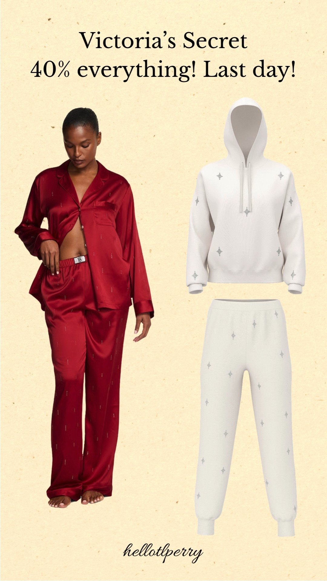🎄✨ LAST-DAY DEAL! ✨🎄
Victoria’s Secret is taking **40% off everything** — today only! If you’re still checking off your **holiday gift list**, these luxe satin pajamas and cozy lounge sets are the perfect festive finds. 🎁💖

From silky red PJs for Christmas morning to soft, comfy hoodies and joggers for winter lounging, these are *can’t-miss gifts* for her, your bestie, or yourself.

🔥 Holiday Must-Haves:
• Luxe satin sleepwear
• Cozy loungewear sets
• Budget-friendly gifts
• Last-minute Christmas picks

Shop fast before the sale ends! 🛍️❄️
#HolidayDeals #VictoriasSecretSale #VS40Off #CozyGifts #ChristmasGifts #LTKUnder50 #HolidayEssentials #SaleAlert
 

#LTKHoliday #LTKGiftGuide #LTKGiftGuide #LTKFindsUnder50 #LTKHoliday