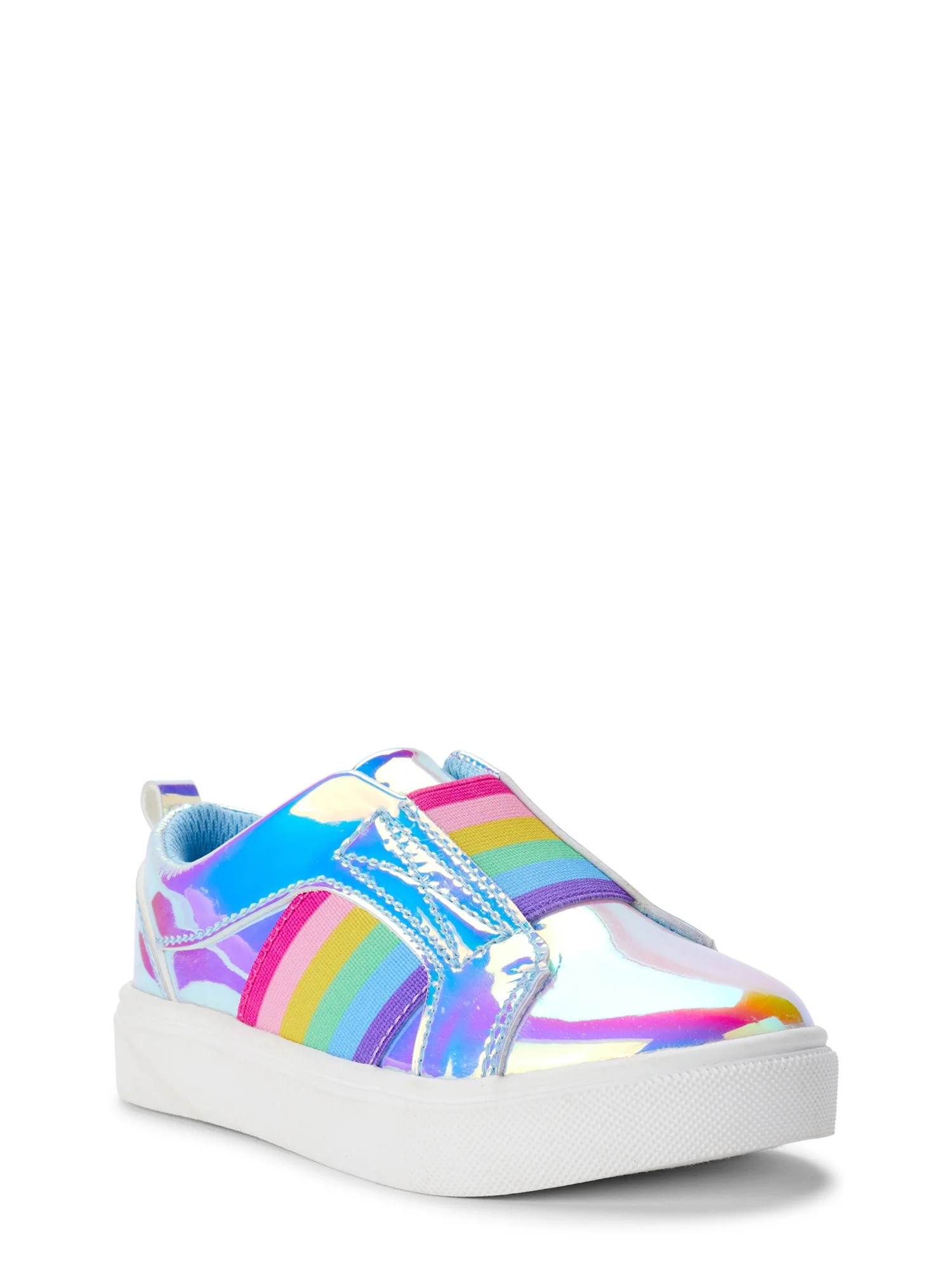 Wonder Nation Rainbow Twin Gore Court Sneaker (Toddler Girls) | Walmart (US)