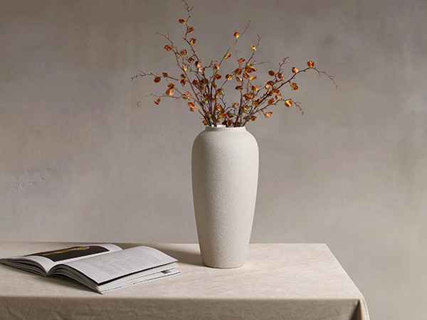 Kokrose Rustic Ceramic Table Vase, 14.9" Vintage Cream Clay Tall Floor Ceramic Terracotta Vase fo... | Amazon (US)