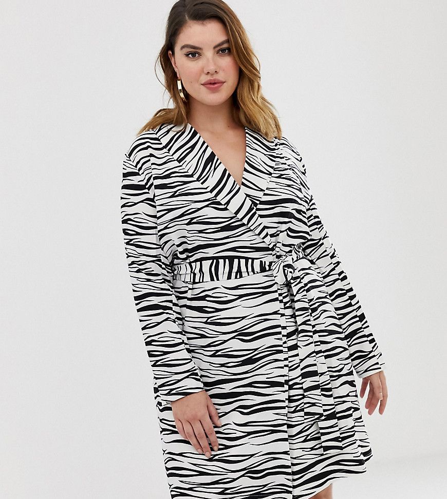 Unique21 Hero zebra print wrap dress-Multi | ASOS (Global)