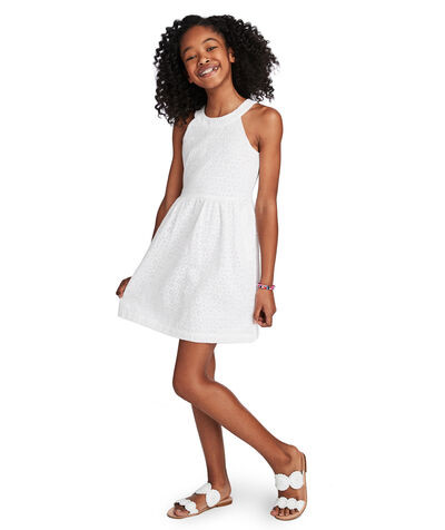 Girls Eyelet Allover Dress | Vineyard Vines