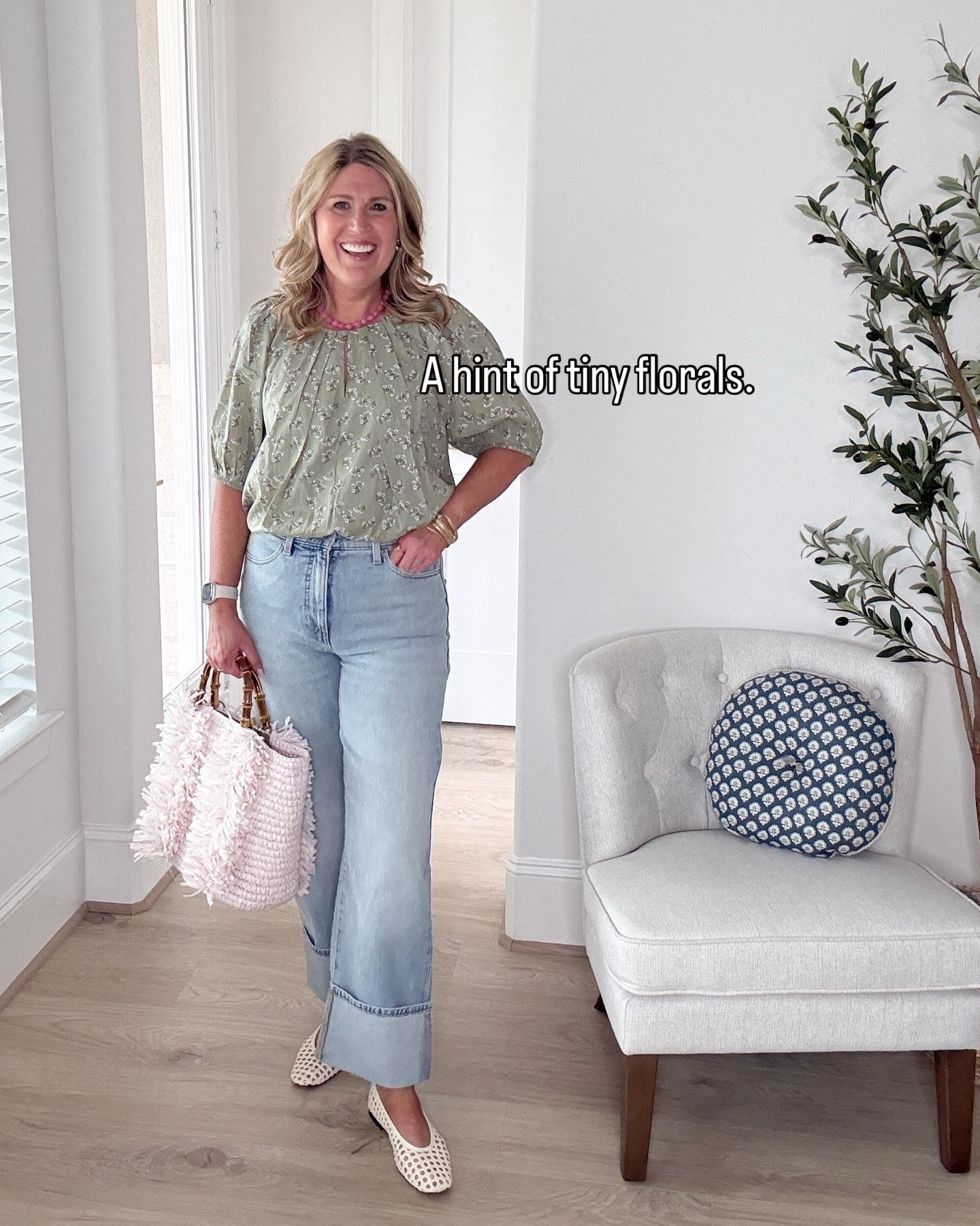 SOFT 🤍
Soft pastels for sessional transition — sage green, classic pink, light wash blue, and creamy whites.

Fresh. Cool. Effortless.
Woven flats. A raffia tote with fringe. Soft denim. Lightweight layers. A hint of tiny florals. 

Pieces you can mix, match, and reach for without overthinking.

Because the best early fall wardrobes feel easy… and always leave you feeling polished and pretty.

@J.Crew 
@Mark and Graham

If you want the links to this collection, comment SOFT and I’ll send them your way. 🤍✨
 #PastelStyle #SoftStyle #OOTD #OutfitInspo

#LTKFindsUnder50 #LTKShoeCrush #LTKFindsUnder100 #LTKStyleTip #LTKItBag

#LTKSaleAlert #LTKBeauty #LTKMidsize #LTKPetite #LTKTravel #LTKOver40 #LTKSeasonal #LTKWorkwear #LTKootd