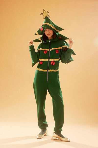 Christmas Tree Jumpsuit | Forever 21
