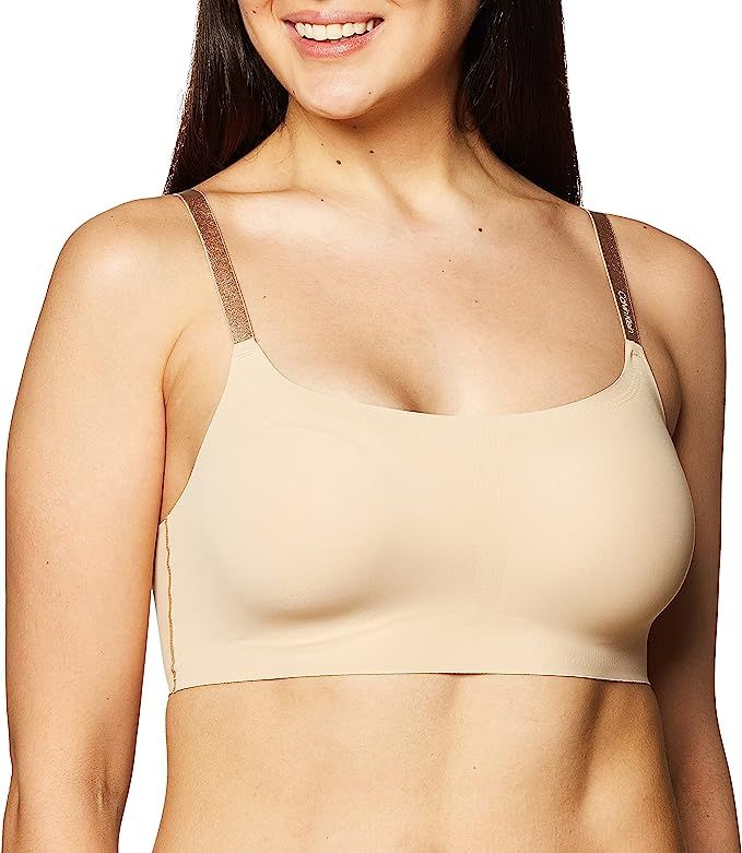 Calvin Klein Women's Invisibles Comfort Seamless Adjustable Skinny Strap Bralette Bra | Amazon (US)