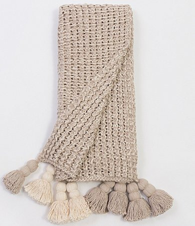 Amity Home Lawrence Natural Throw Blanket - Natural | Dillard's