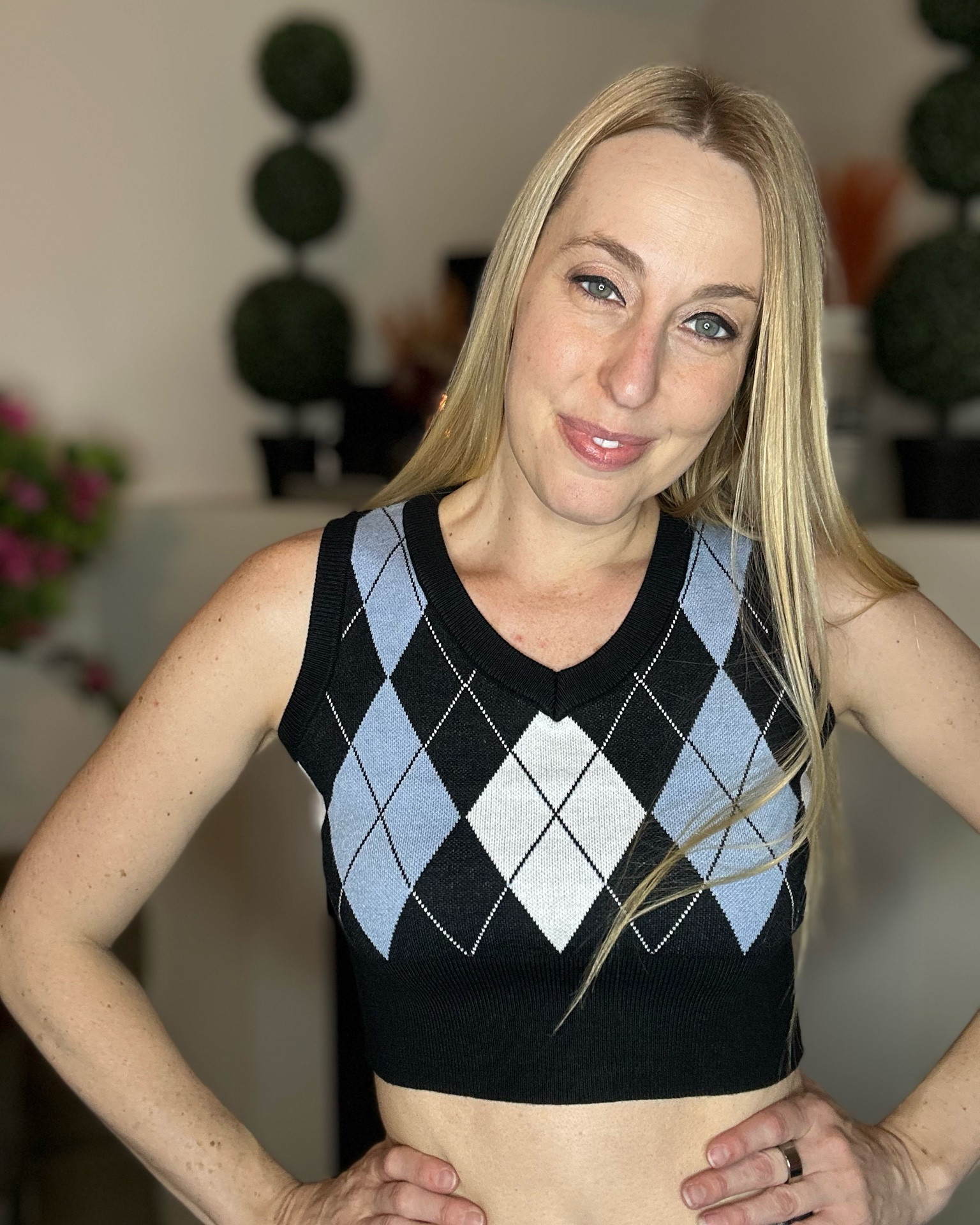 Cropped sweater vest
🤍 it is giving Clueless vibes 
🤍 fitted but stretchy and cozy
🤍 fits true to size, wearing size small and I am 5’10”
🤍 Amazon fashion under 50 find

#LTKTall