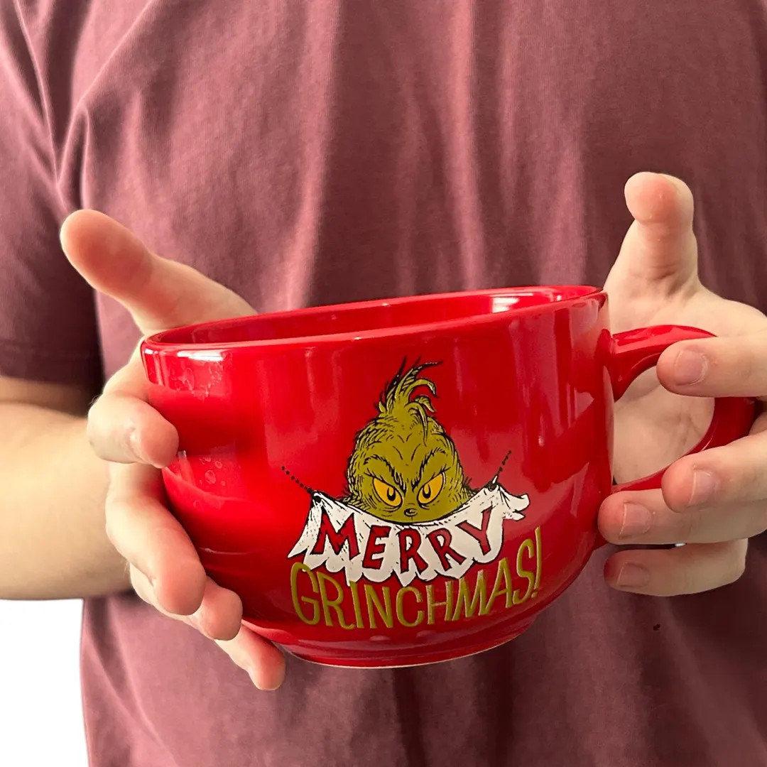 Dr. Seuss Grinch Jumbo Red Mug , Very Big Christmas Red Mug With Grinch, Merry Grinchmas!, Funny ... | Etsy (US)
