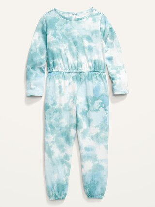 Patterned Cinched-Waist Jersey-Knit Jumpsuit for Toddler Girls | Old Navy (US)