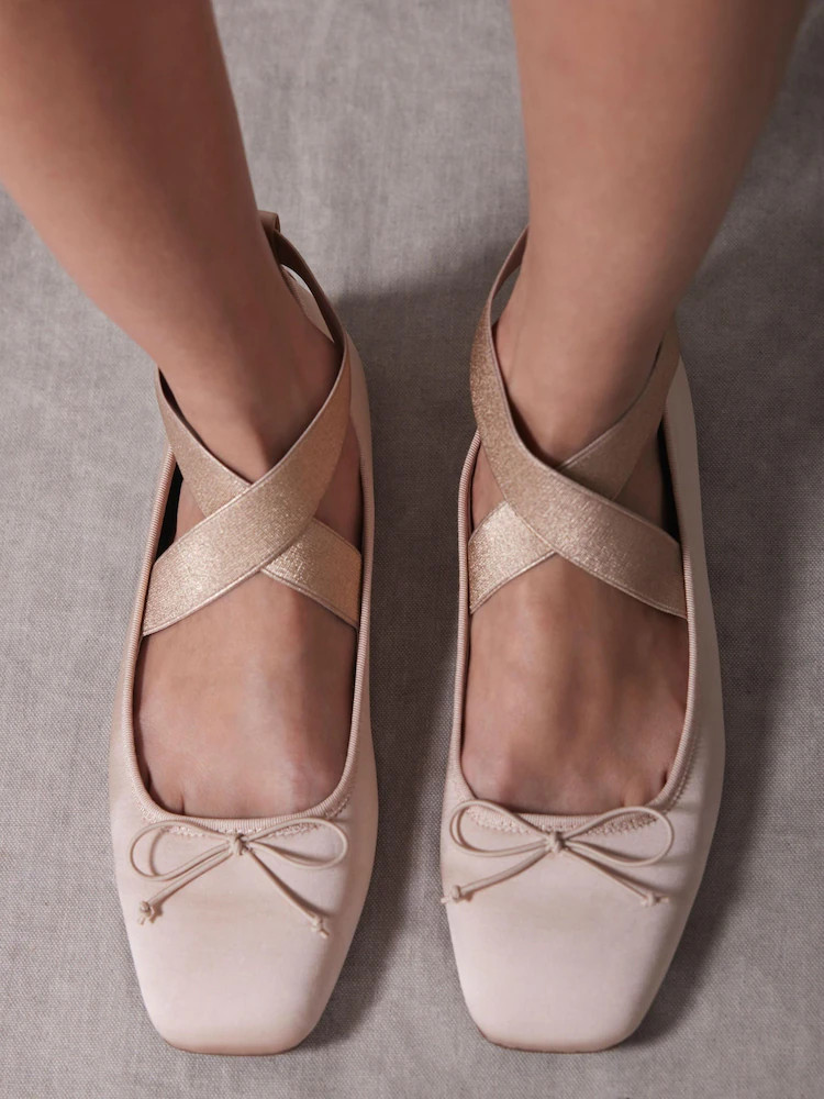 Mint Velvet Pink Kallie Strappy Ballet Flats | Next EU