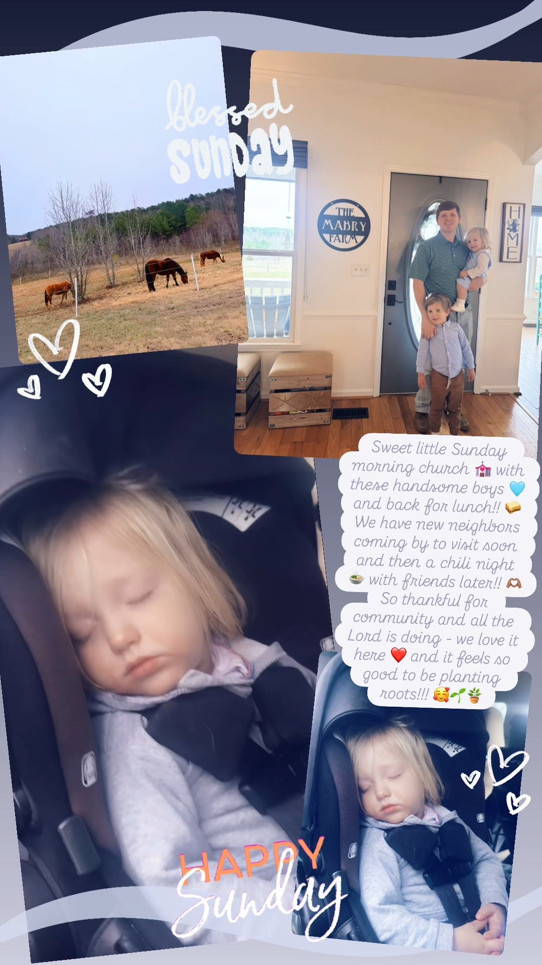 Sweet little Sunday morning church 💒 with these handsome boys 🩵 and back for lunch!! 🥪 We have new neighbors coming by to visit soon and then a chili night 🍲 with friends later!! 🫶🏽 So thankful for community and all the Lord is doing - we love it here ❤️ and it feels so good to be planting roots!!! 🥰🌱🪴