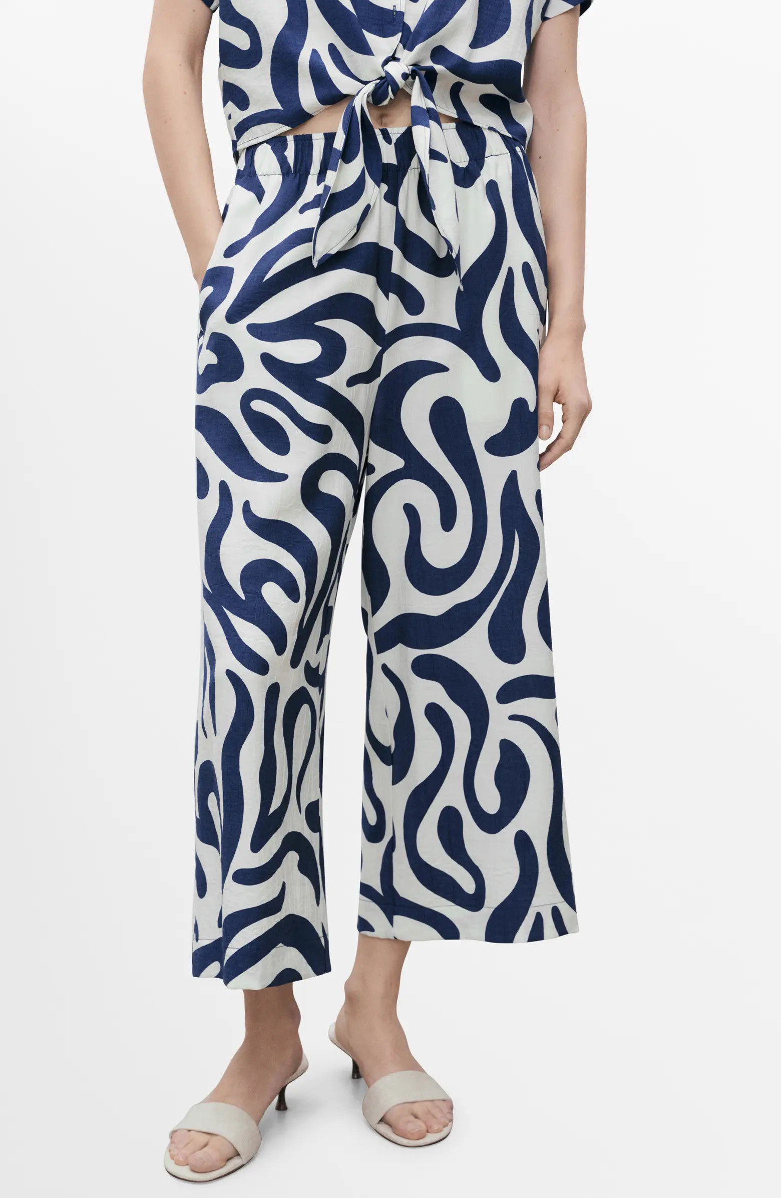 Print Crop Wide Leg Pants | Nordstrom